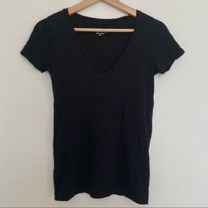 J. Crew Basic Black V-neck Tee Size XXS